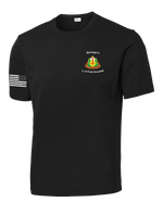 HHC 147th Field Hospital Competitor Tee with Flag with Effects on Right Sleeve