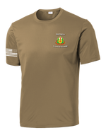 HHC 147th Field Hospital Competitor Tee with Flag with Effects on Right Sleeve