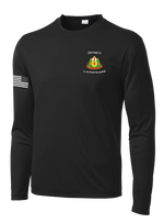 HHC 147th Field Hospital Long Sleeve Competitor Tee with Flag with Effects on Right Sleeve