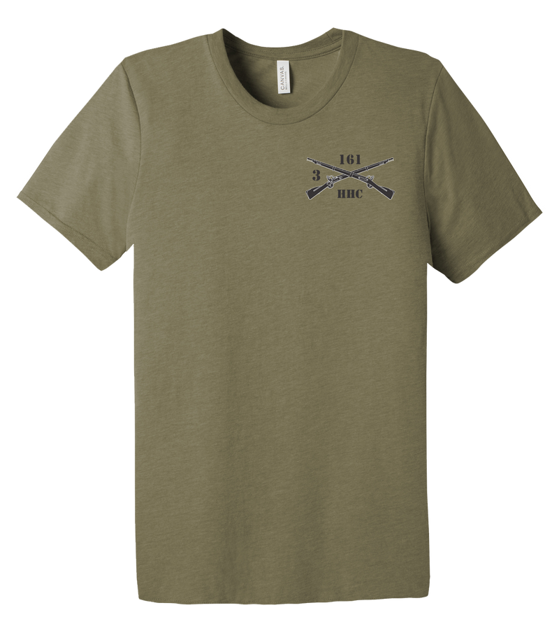 HHC 3-161 Infantry Unisex Triblend Short Sleeve Tee