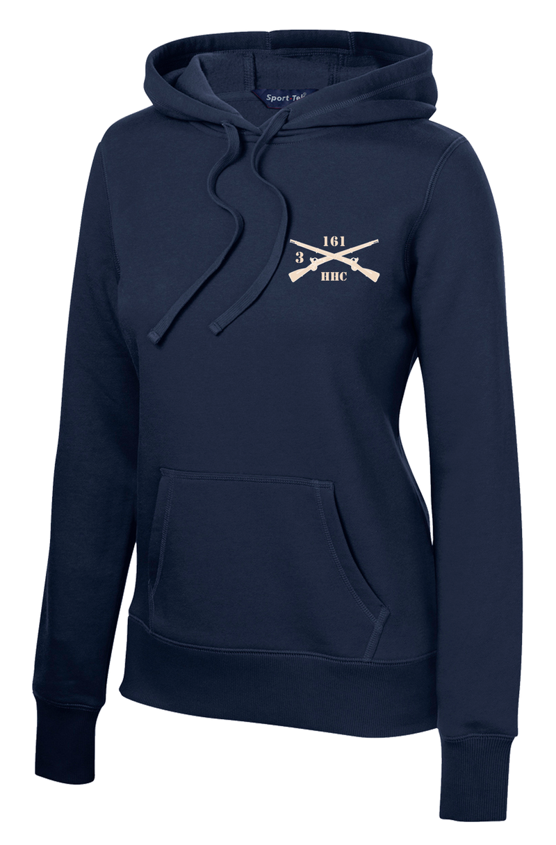 HHC 3-161 Infantry Ladies Poly/Cotton Blend Hoodie