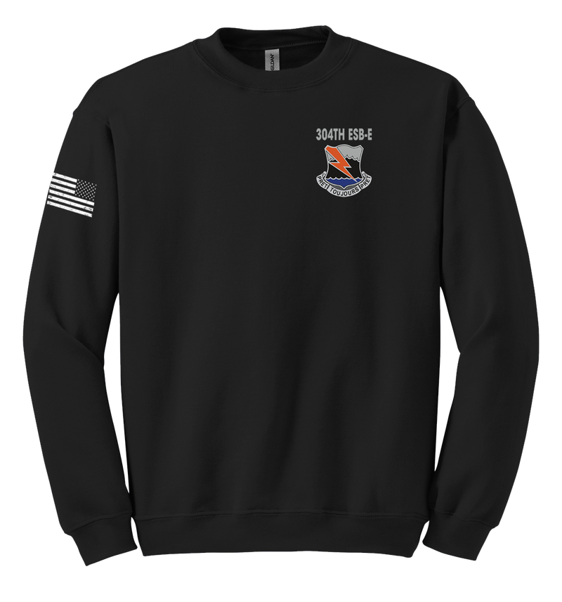 HHC 304TH ESB-E Blend Crewneck Sweatshirt with Right Sleeve Flag