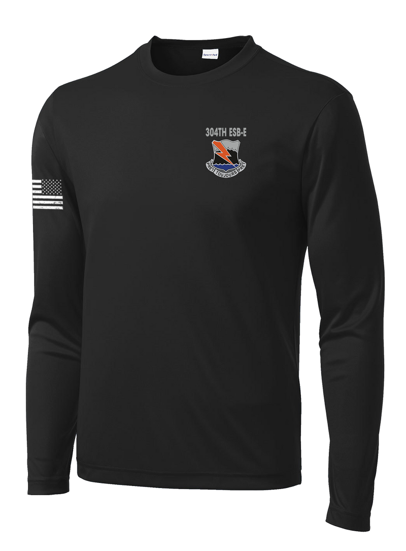 HHC 304TH ESB-E Long Sleeve Competitor Tee with Right Sleeve Flag