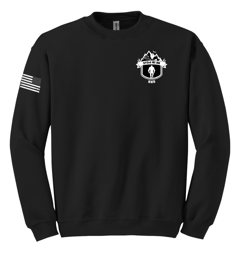 HHD 373rd MI BN Blend Crewneck Sweatshirt with Right Sleeve Flag