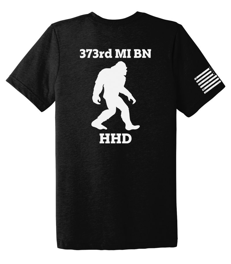 HHD 373rd MI BN Unisex Triblend Short Sleeve Tee with Right Sleeve Flag