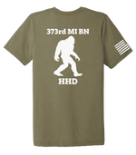 HHD 373rd MI BN Unisex Triblend Short Sleeve Tee with Right Sleeve Flag