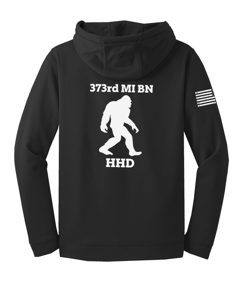 HHD 373rd MI BN Fleece Hooded Pullover with Right Sleeve Flag