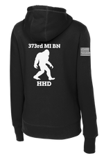 HHD 373rd MI BN Ladies Poly/Cotton Blend Hoodie with Right Sleeve Flag