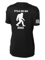 HHD 373rd MI BN Ladies Competitor Tee with Right Sleeve Flag