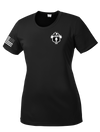 HHD 373rd MI BN Ladies Competitor Tee with Right Sleeve Flag