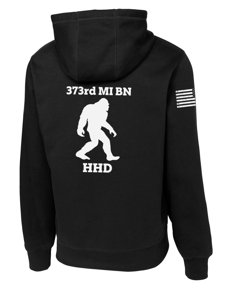 HHD 373rd MI BN Poly/Cotton Blend Hoodie with Right Sleeve Flag