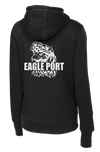 62D Aerial Port Squadron Ladies Poly/Cotton Blend Hoodie Eagle Port with Headband on Eagle