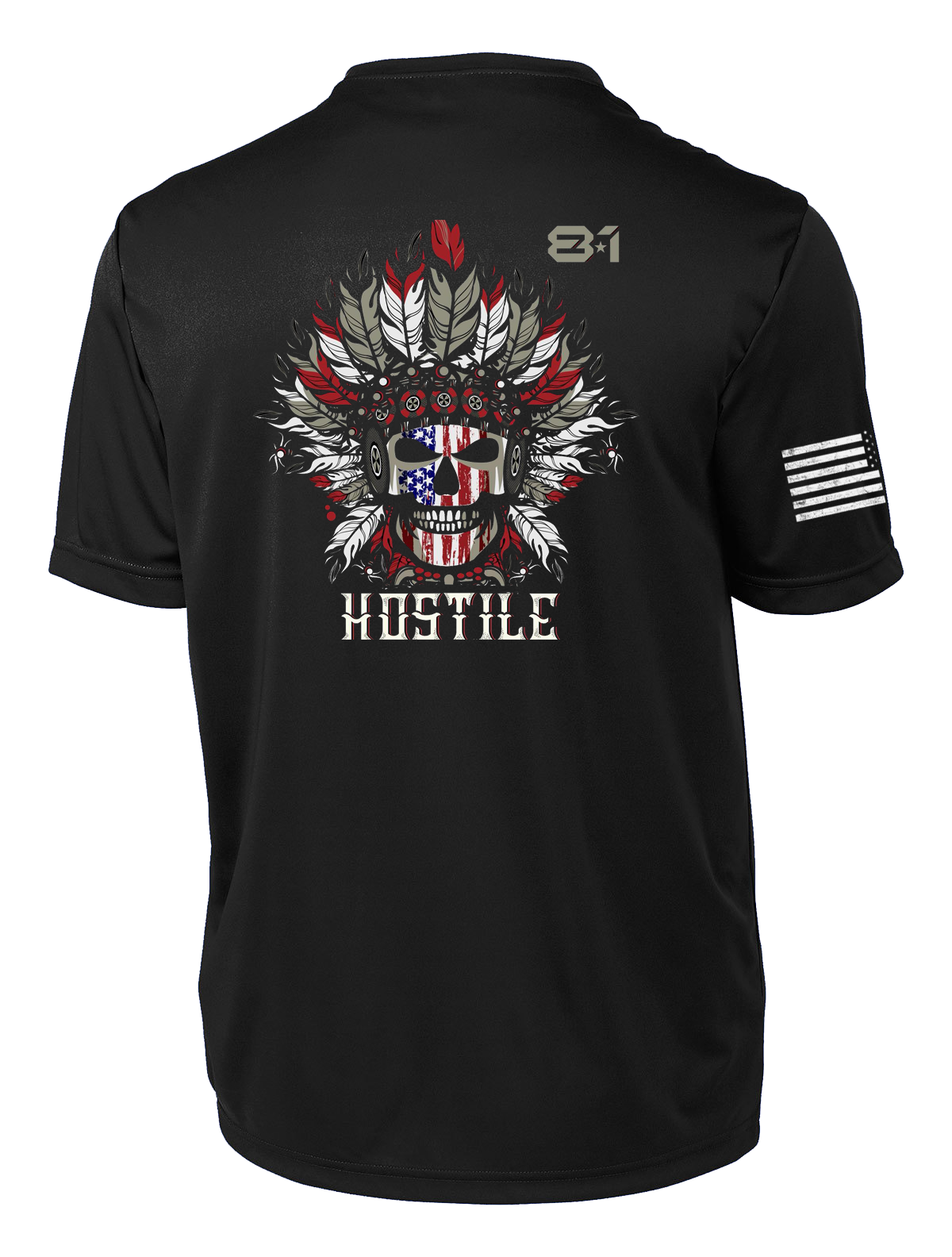 Laylon Design 8-1 CAV Competitor Tee with Right Sleeve Flag and Left S ...