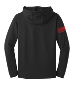 SODPAC Fleece Hooded Pullover with Solid Red Flag on Right Sleeve