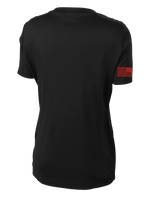 SODPAC Ladies Competitor Tee with Solid Red Flag on Right Sleeve