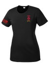 SODPAC Ladies Competitor Tee with Solid Red Flag on Right Sleeve