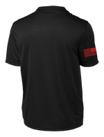 SODPAC Competitor Tee with Solid Red Flag on Right Sleeve