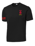 SODPAC Competitor Tee with Solid Red Flag on Right Sleeve