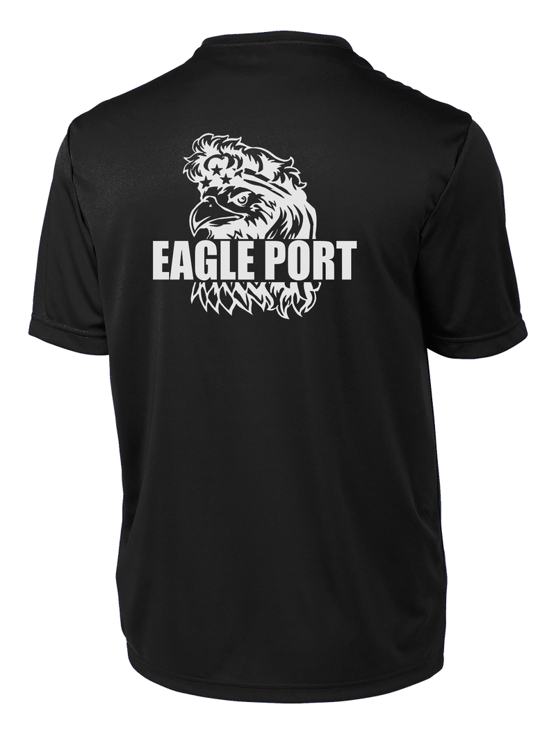 62D Aerial Port Squadron Competitor Tee Eagle Port with Headband on Eagle