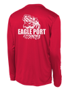 62D Aerial Port Squadron Long Sleeve Competitor Tee Eagle Port with Headband on Eagle