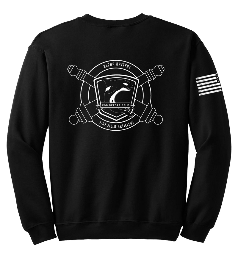 THROWBACK A Battery 1-37 FA Blend Crewneck Sweatshirt