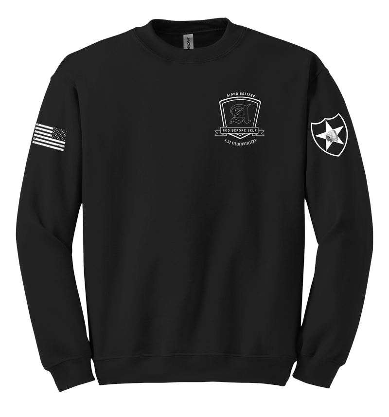 THROWBACK A Battery 1-37 FA Blend Crewneck Sweatshirt