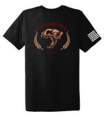 WSU ROTC Unisex Triblend Short Sleeve Tee with Right Sleeve Flag