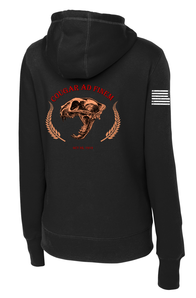 WSU ROTC Ladies Poly/Cotton Blend Hoodie with Right Sleeve Flag