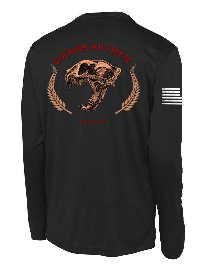 WSU ROTC Long Sleeve Competitor Tee with Right Sleeve Flag